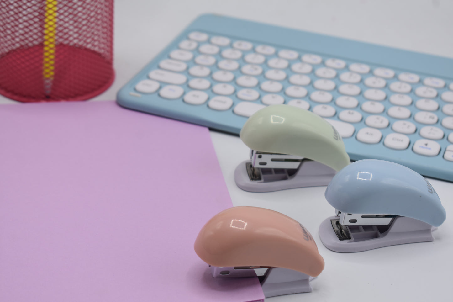 Cute mini morandi color theme stapler