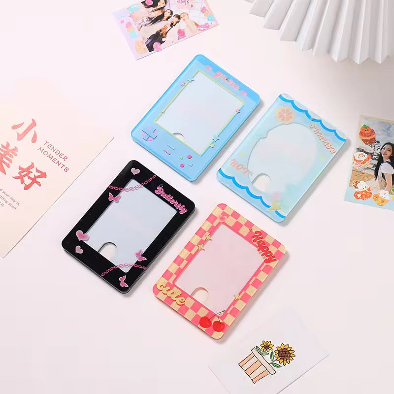 Acrylic bead cardholder keychain