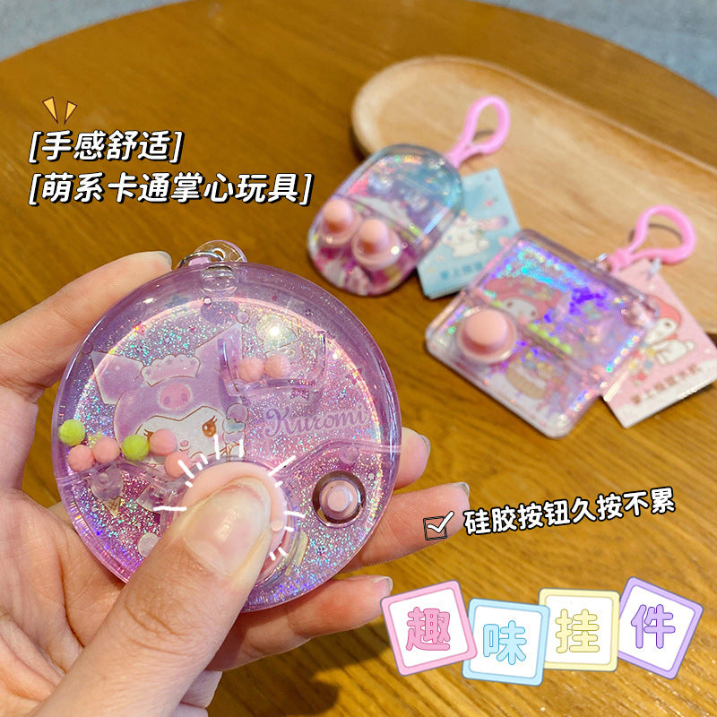 Creative decompression game water machine keychain