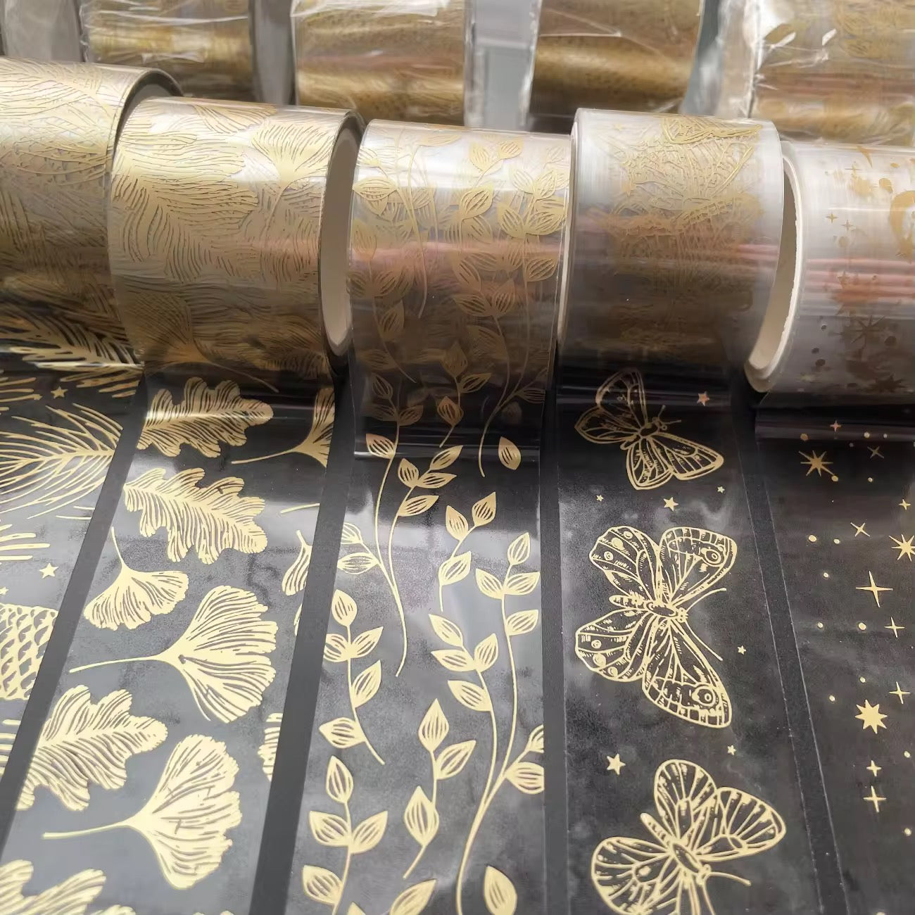Butterfly feather leaves decorative adhesive tape
