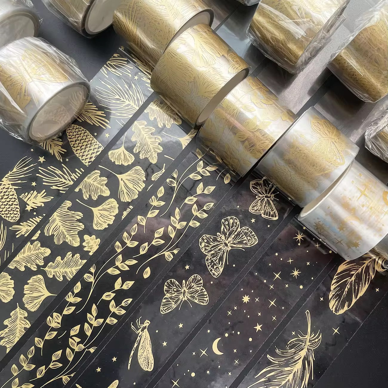 Butterfly feather leaves decorative adhesive tape