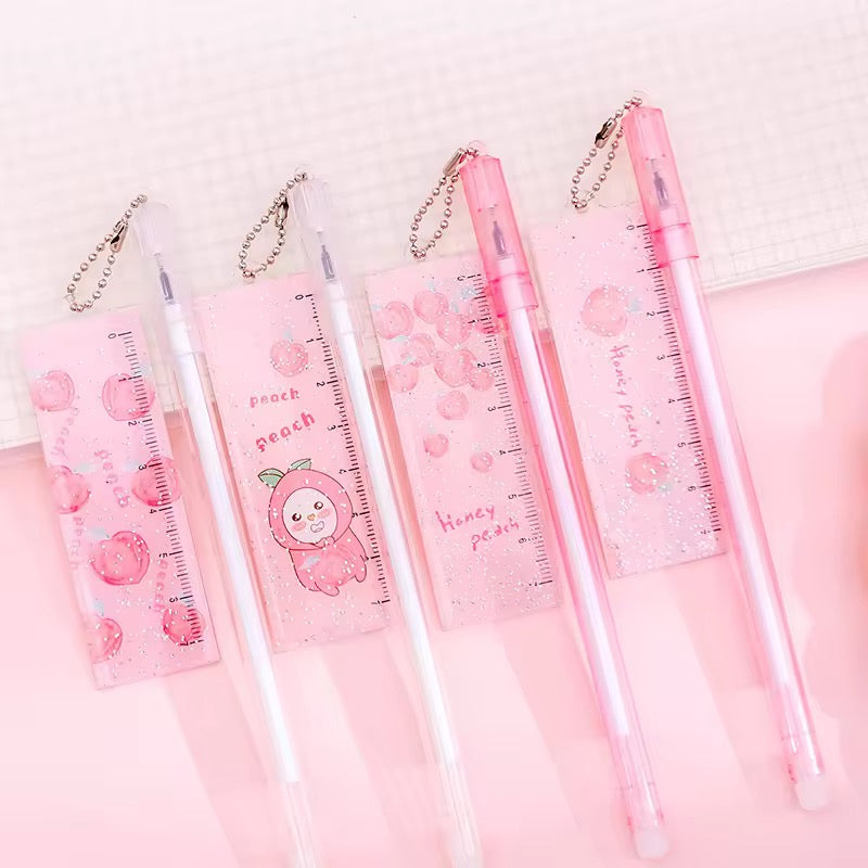 Pen with ruler accessories