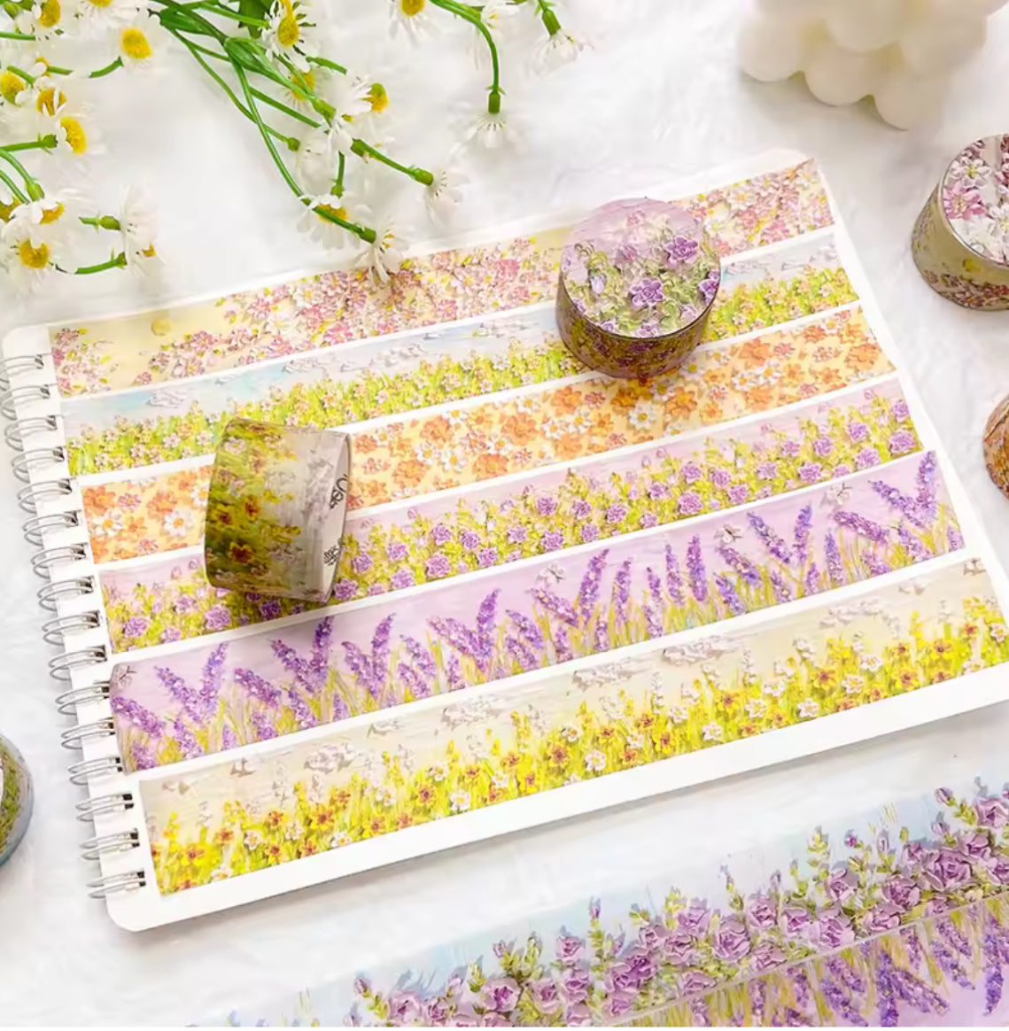 Flower theme journalling tape