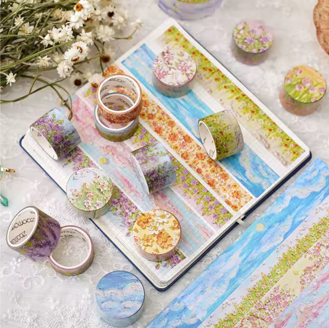 Flower theme journalling tape