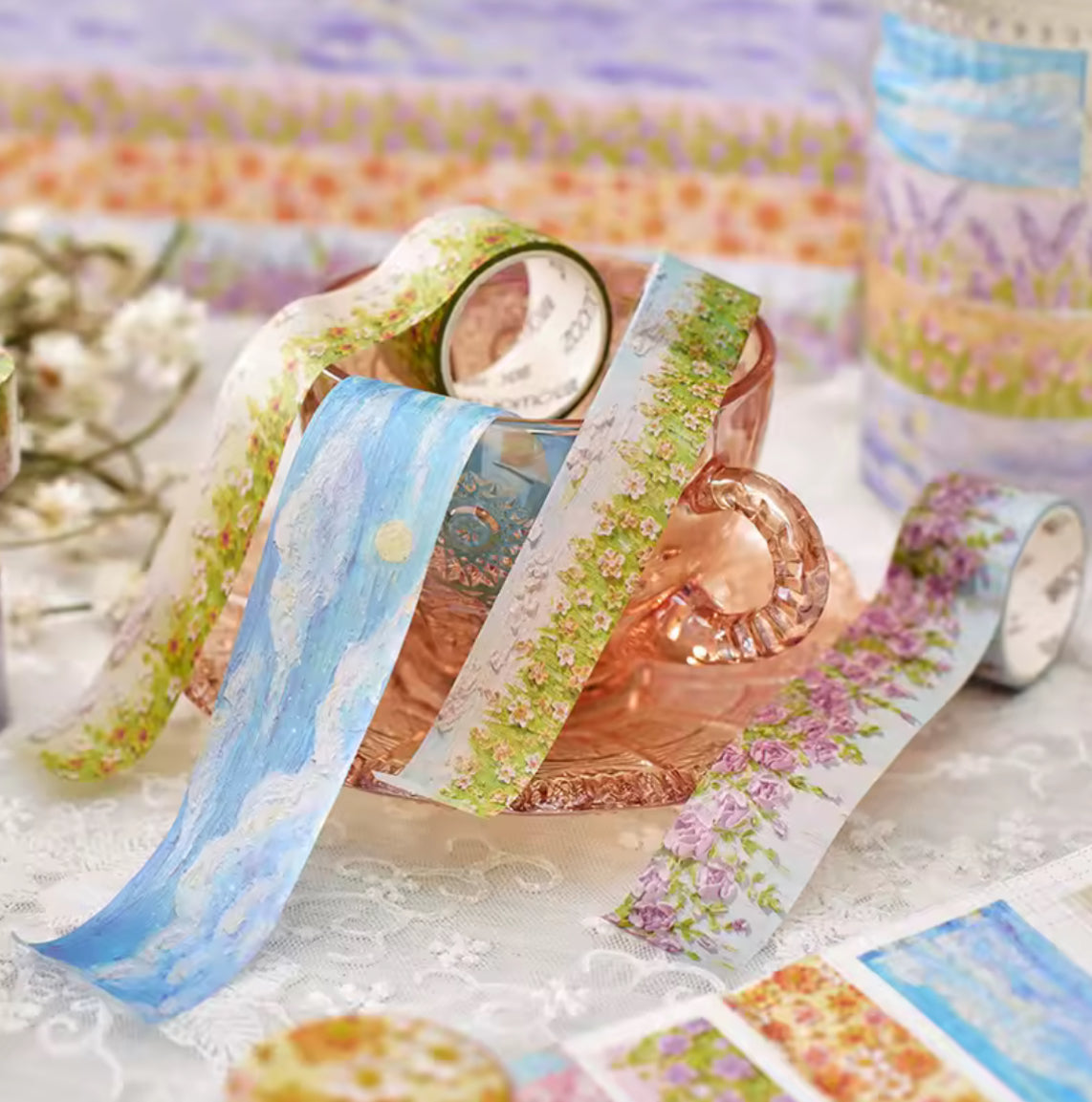 Flower theme journalling tape