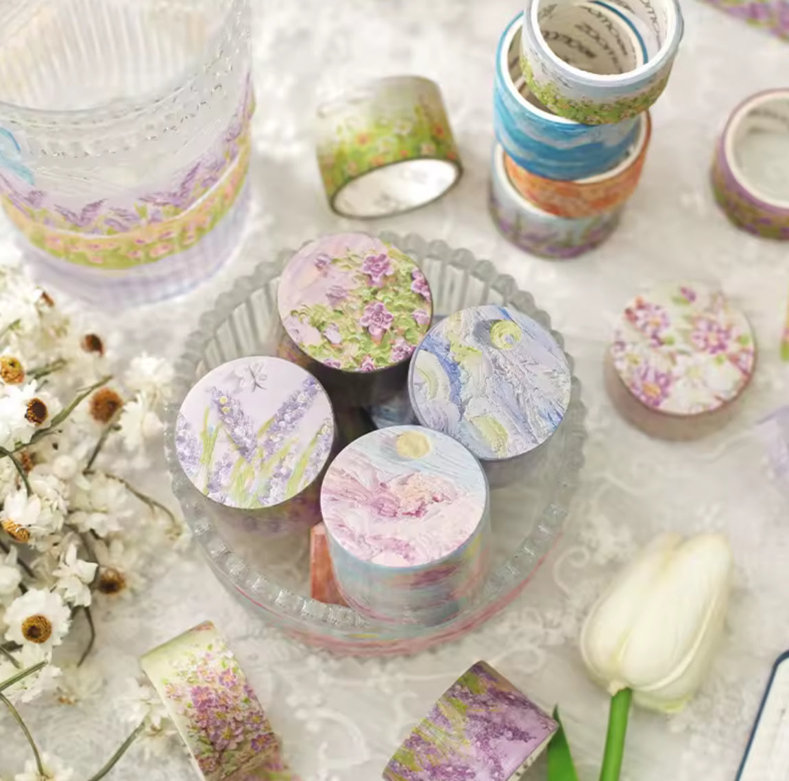 Flower theme journalling tape