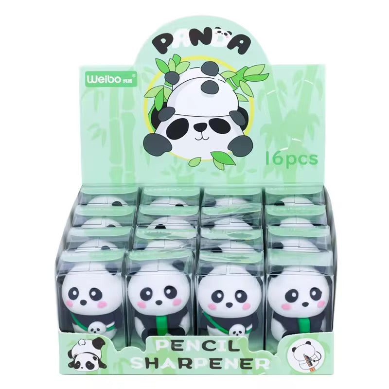 Cartoon panda shape pencil sharpners