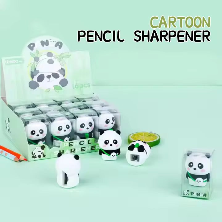 Cartoon panda shape pencil sharpners