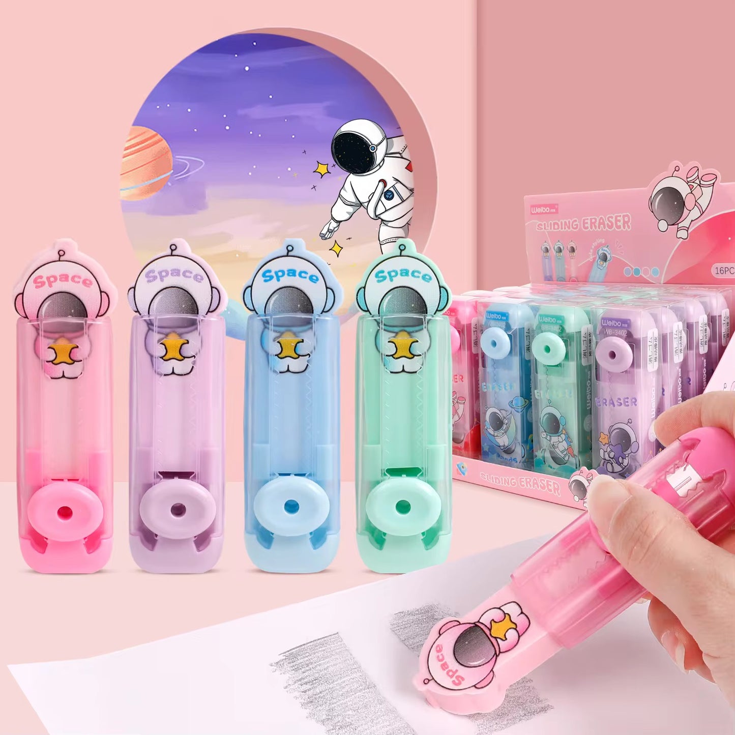Cutter shape cute astronaut eraser