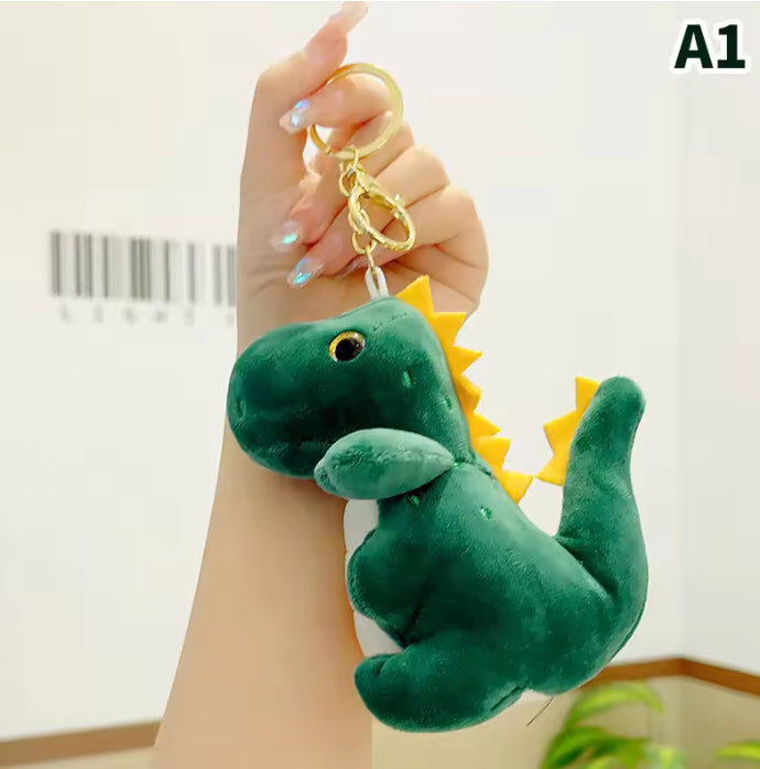 Kawaii plush dianousaur keychain