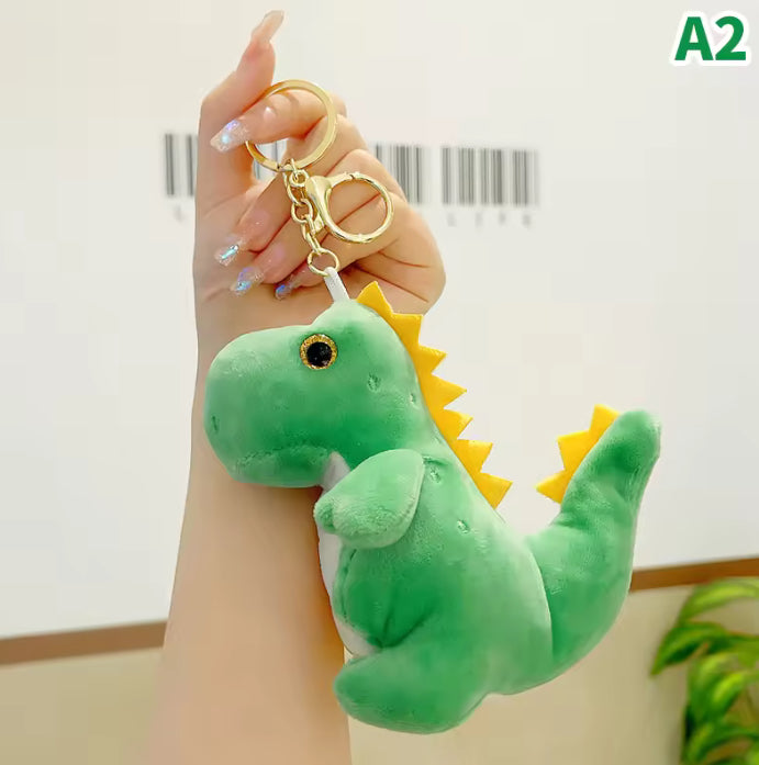 Kawaii plush dianousaur keychain