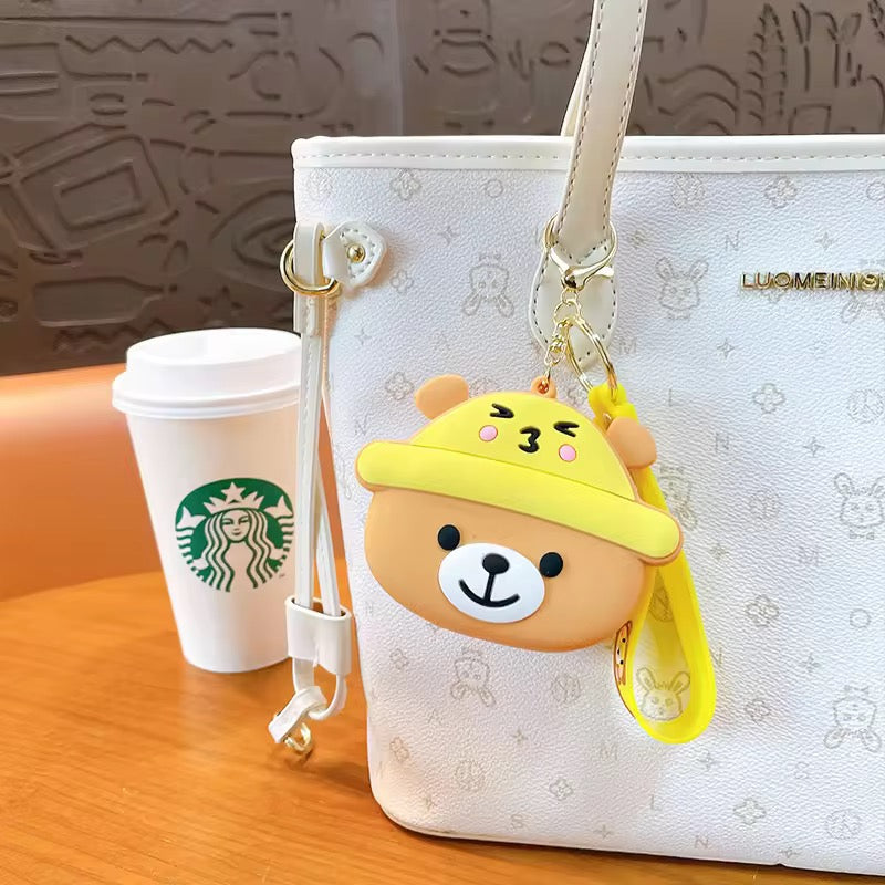 Mini coin purse silicon pouch bag pendanat