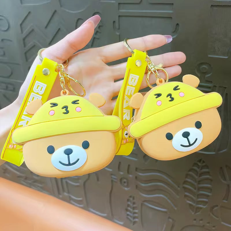Mini coin purse silicon pouch bag pendanat