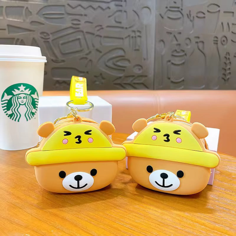 Mini coin purse silicon pouch bag pendanat