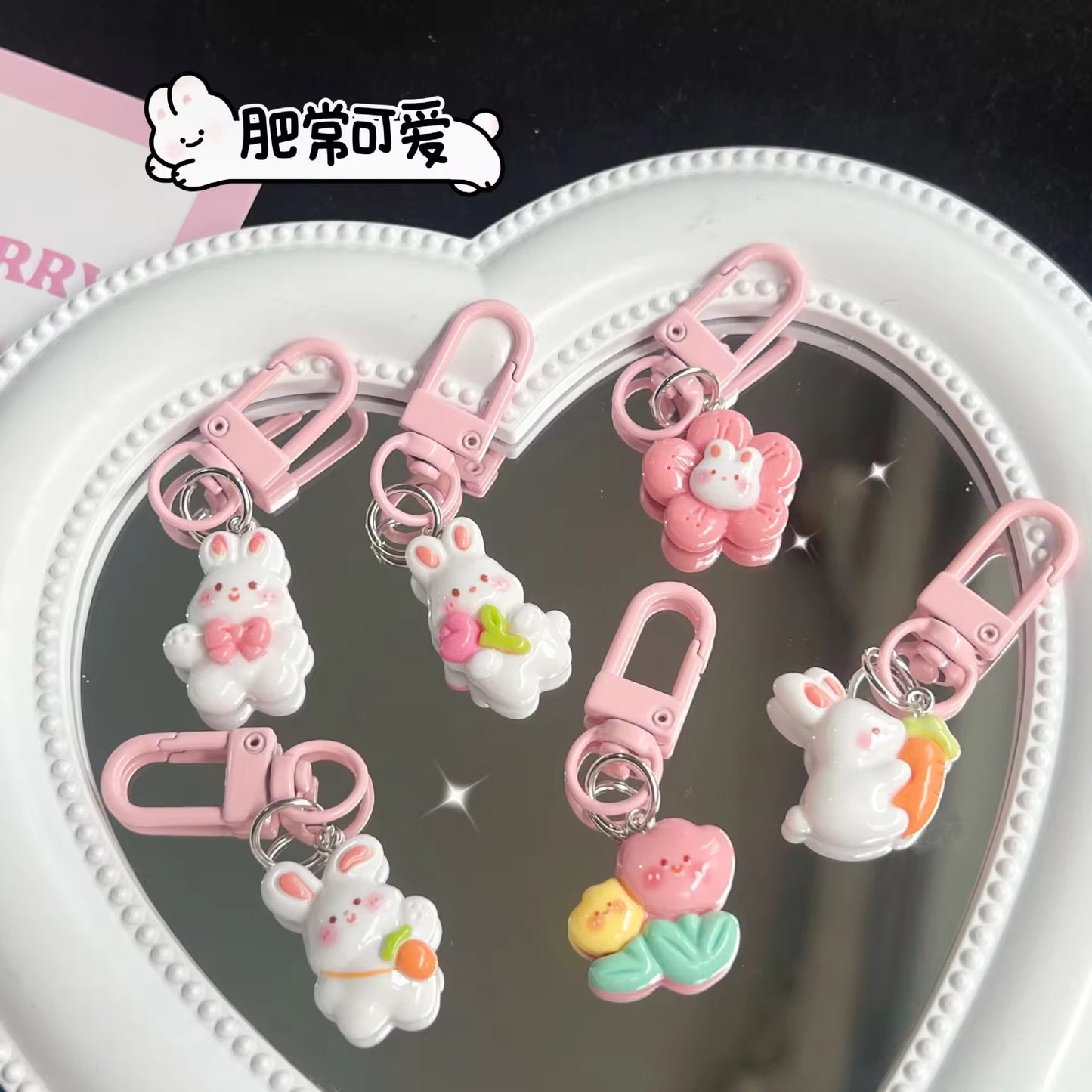Kawaii rabbit small keychain
