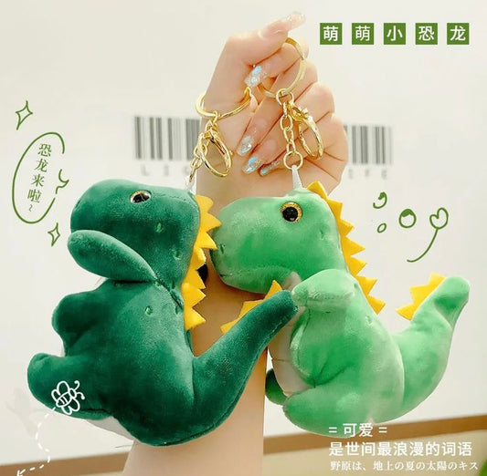 Kawaii plush dianousaur keychain