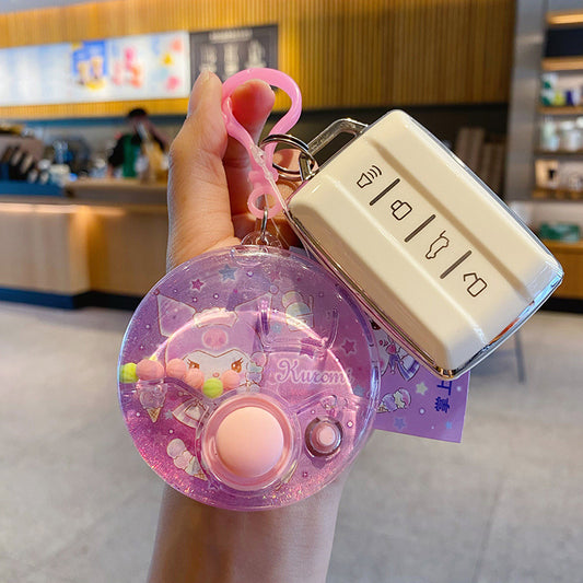 Creative decompression game water machine keychain