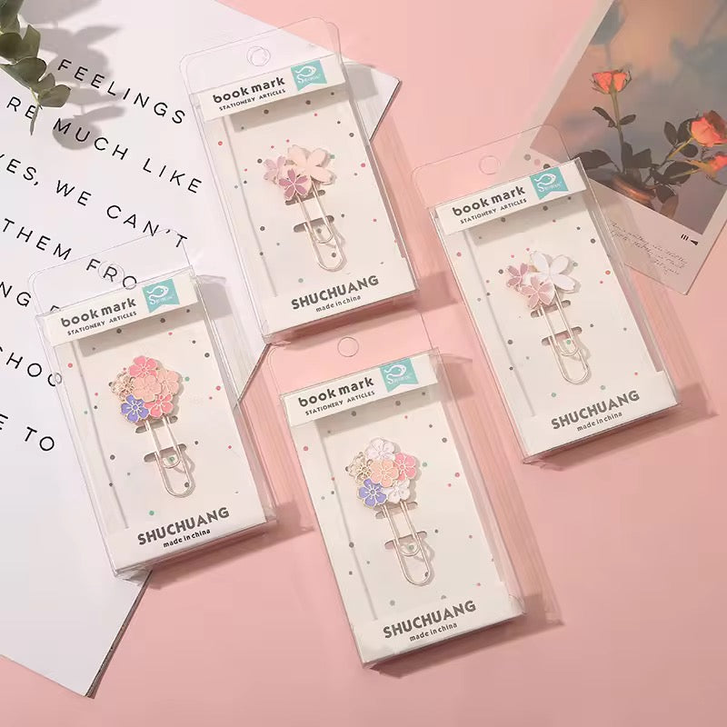 Pink cheery blossom sakura paper clip