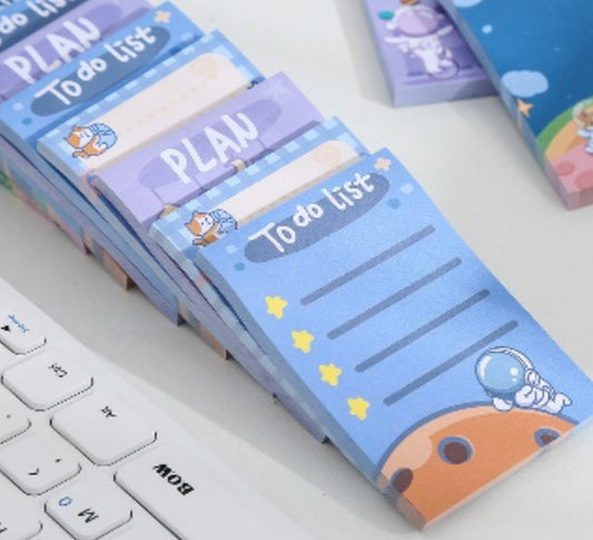 Astronaut planner sticky notes