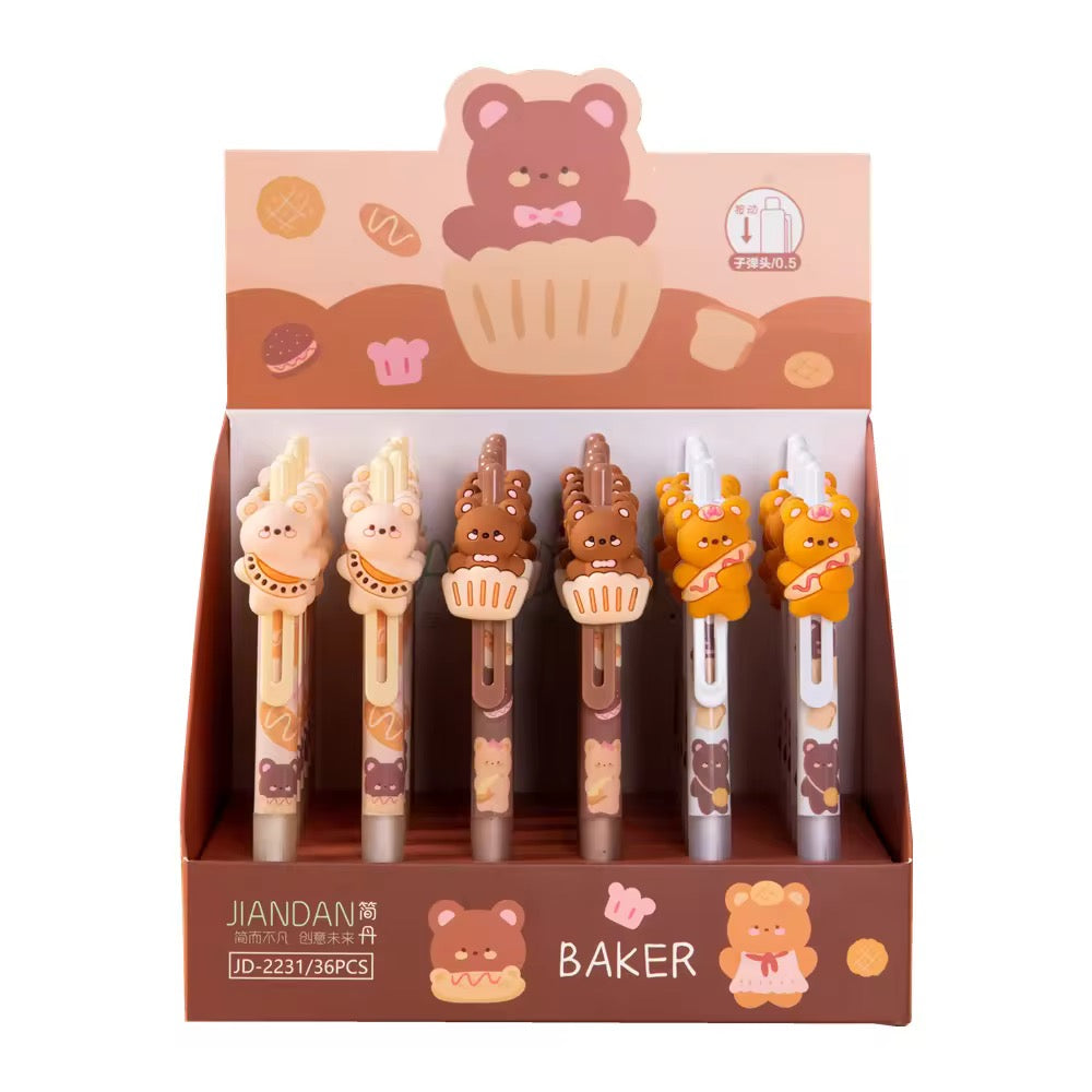 Kawaii korean brown bear gel pen