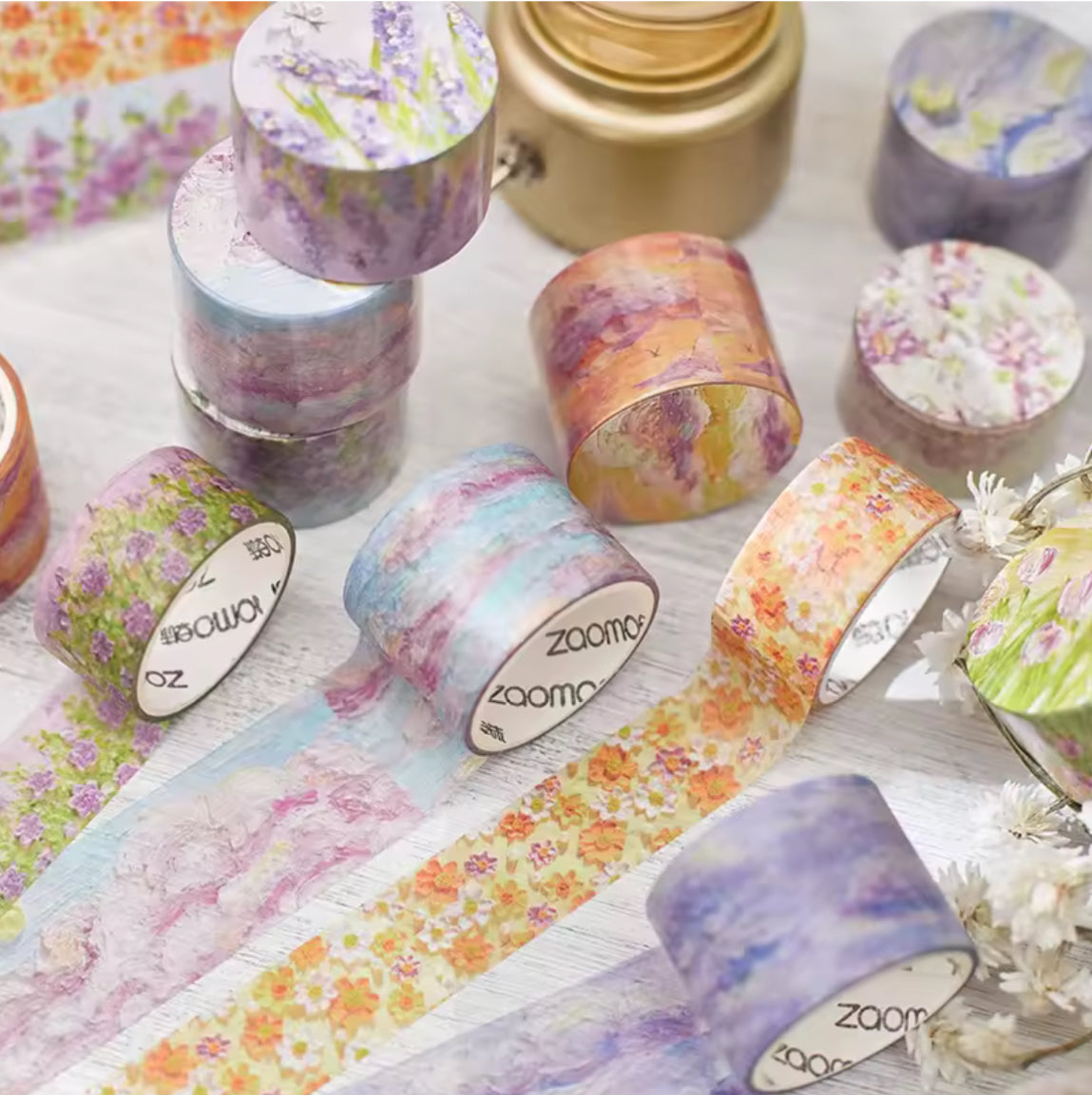 Flower theme journalling tape
