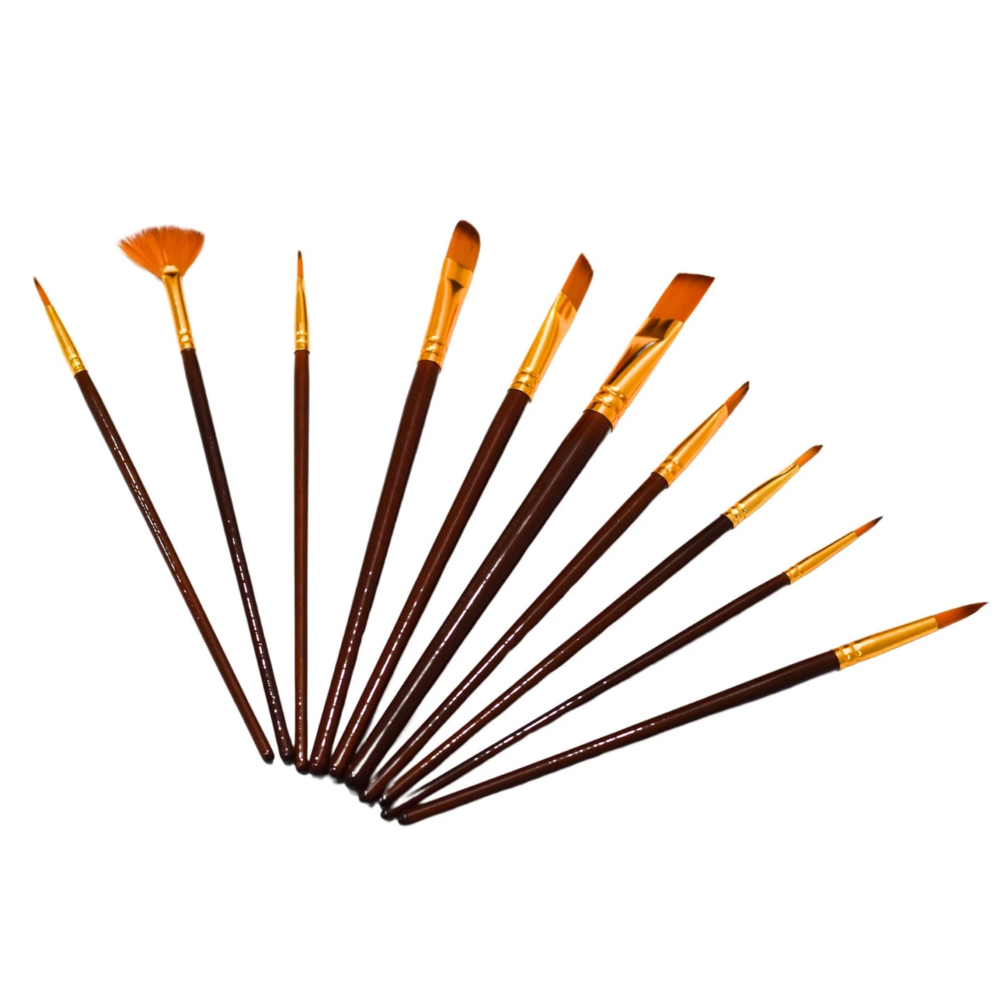 Keep smiling 10pcs artist brush set