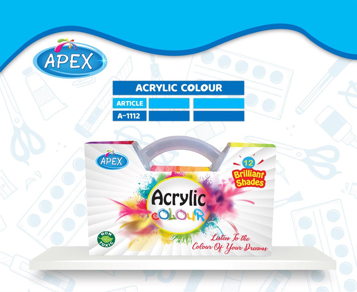 Apex acrylic colors 12 brilliant shades