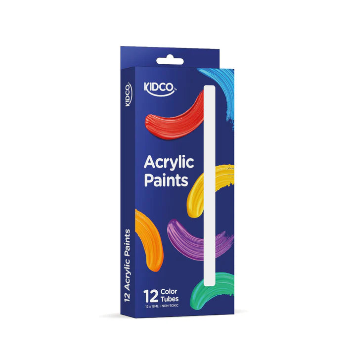 KIDCO acrylic paint tube of 12ml pack of 12